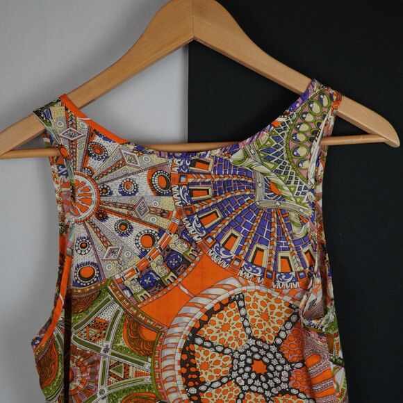 Colorful PIKO 1988 Rayon Women's Tank Top Size S/M Style T2235 Art to Wear - Picture 7 of 14